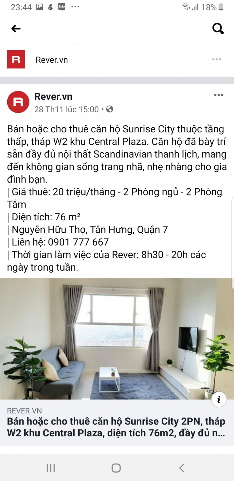 [BĐS] Căn hộ cho thuê