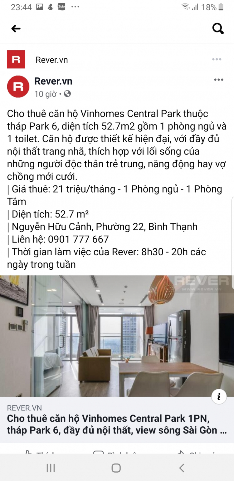 [BĐS] Căn hộ cho thuê