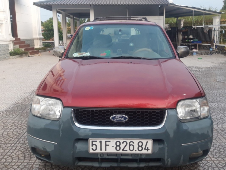 cần bán Ford Escape 2002 xe gia đình màu đỏ số tự động