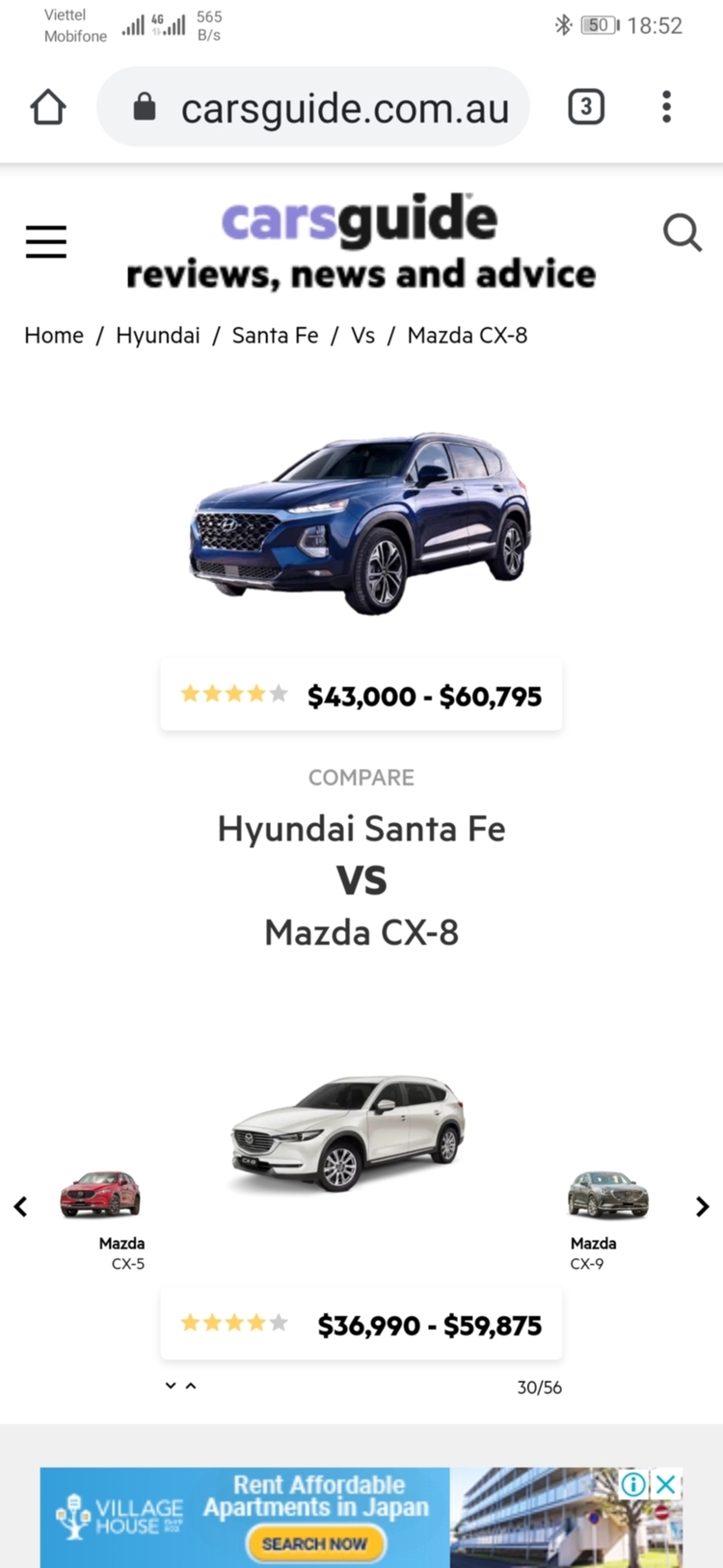 CX8 vs Santafe