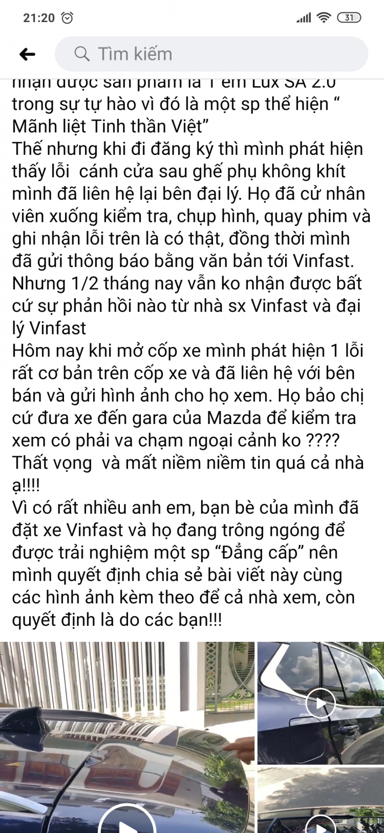 VF LUX SA lỗi khủng khiếp?