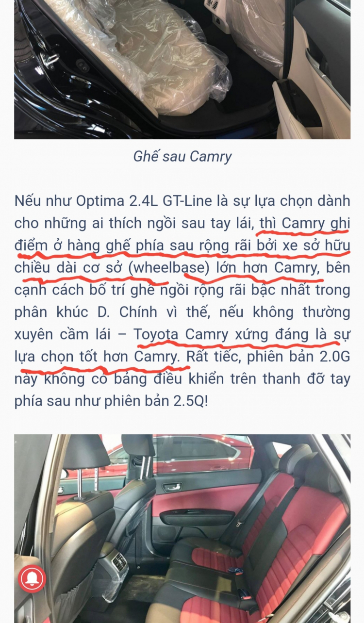[THSS] Chênh 80 triệu chọn Camry 2.0G hay Optima 2.4 GT-Line: Xe Nhật tiêu chuẩn hay xe Hàn bản full?
