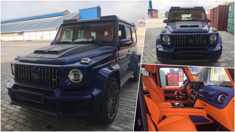 G63 Brabus 800 Widestar nội thất cam Hermes cập cảng Việt Nam