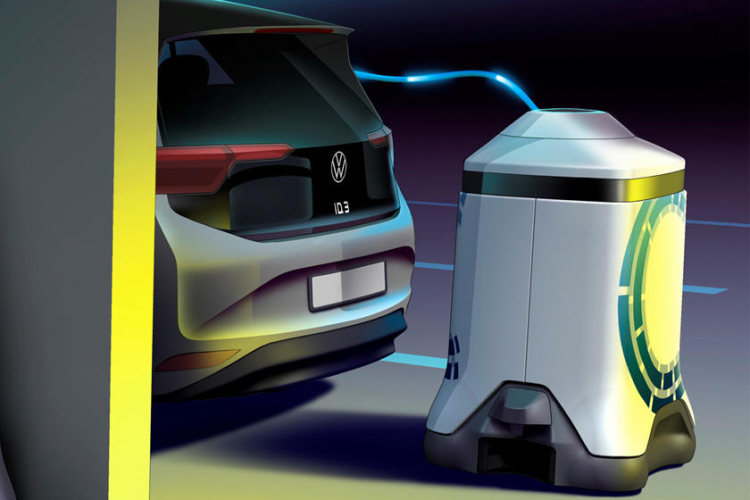 Volkswagen giới thiệu ý tưởng robot nạp điện tự lái đầy tham vọng