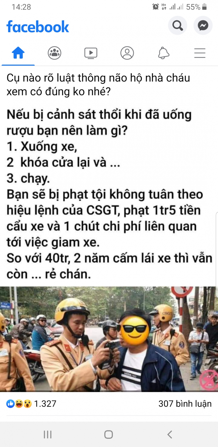 Tước bằng lái tới 2 năm nếu vượt nồng độ cồn trong cơ thể