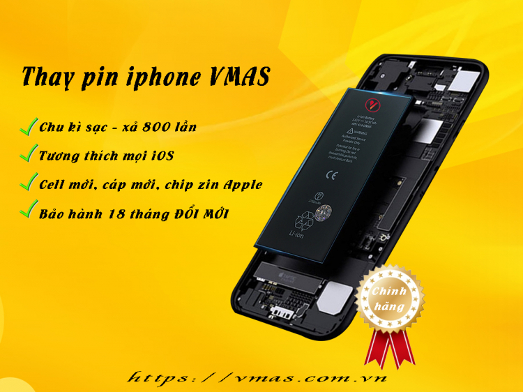Các shop thay pin iPhone thường dùng pin VMAS, vì sao?