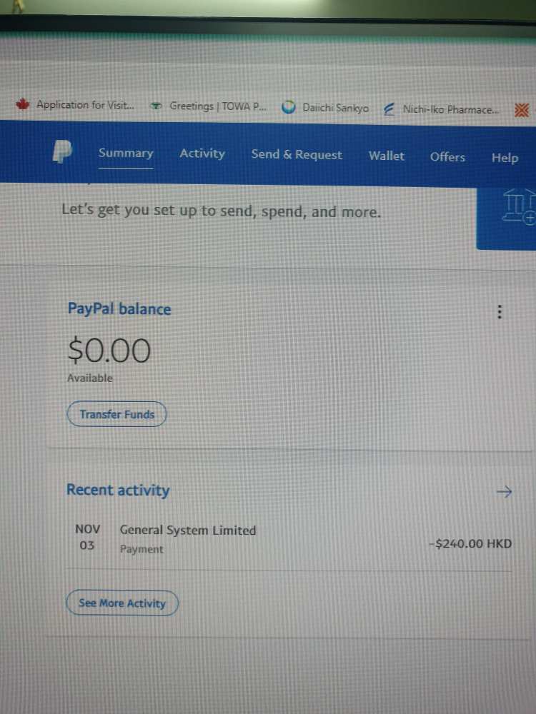 Chuyển tiền vào TK Paypal