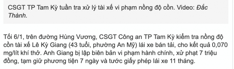 Tước bằng lái tới 2 năm nếu vượt nồng độ cồn trong cơ thể