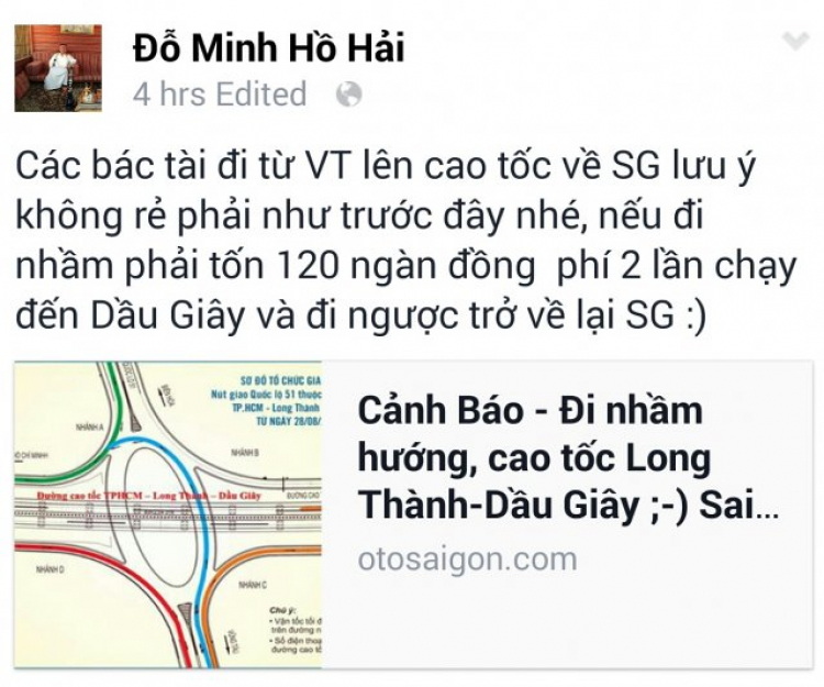 {THẢO LUẬN}: Mở hàng cao tốc HCM - LT - DG sáng CN 08/02/2015