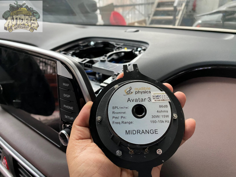 Nâng cấp âm thanh và loa trung tâm cho Hyundai Santafe 2019