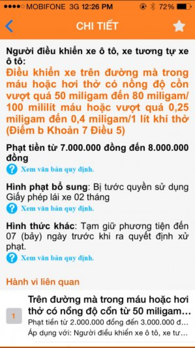 mức phạt bao nhiêu cho trường hợp này