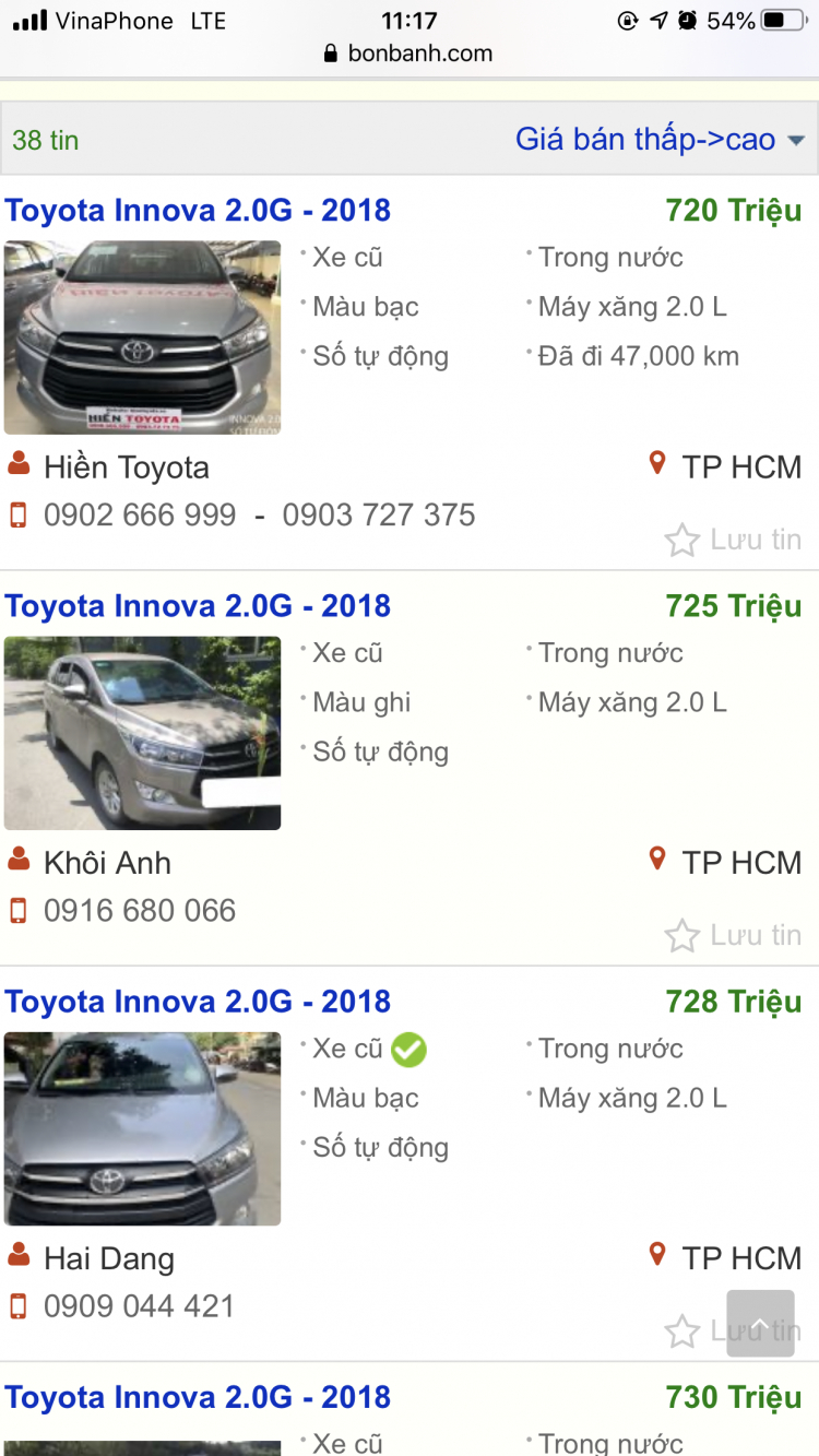 Innova hao xăng như vầy ok ko Innova hao xăng như vầy ok ko