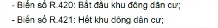 Biển báo khu đô thị có nhắc lại qua ngã 4 hoặc khu công nghiệp không?