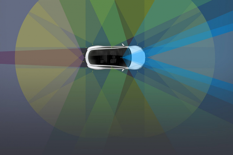 Dưới góc nhìn của hệ thống tự lái Autopilot trên xe Tesla