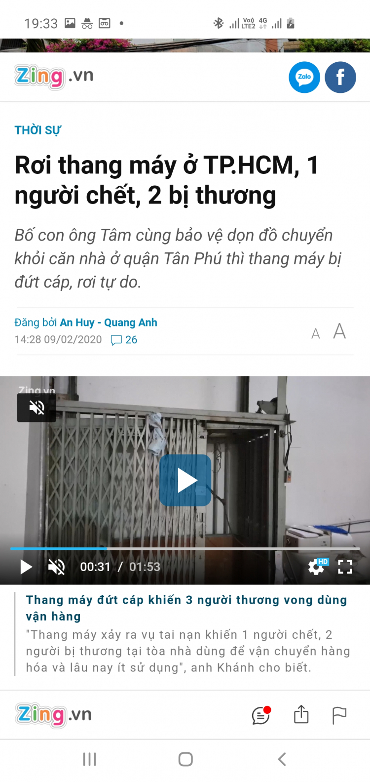 Thang máy nhà trọ nguy hiểm quá