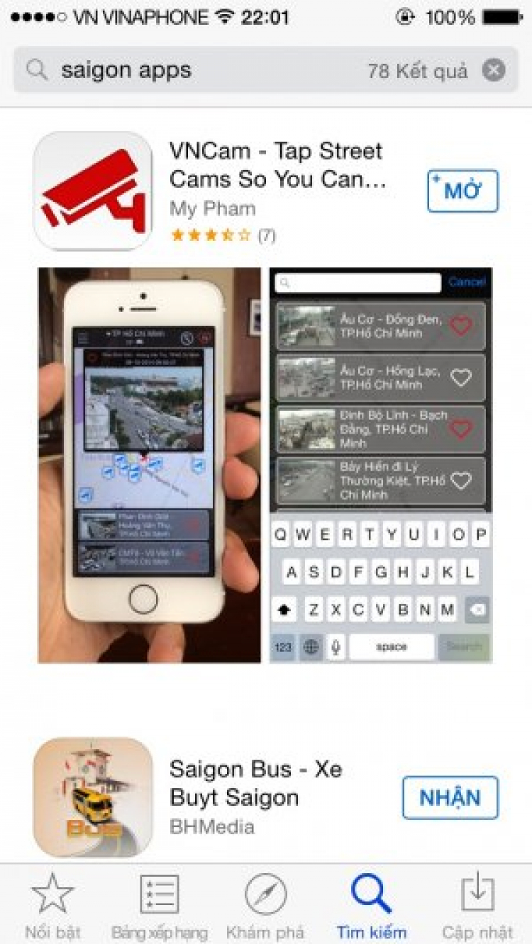 Xem camera giao thong tai cac giao lo HCM HNI tren Iphone