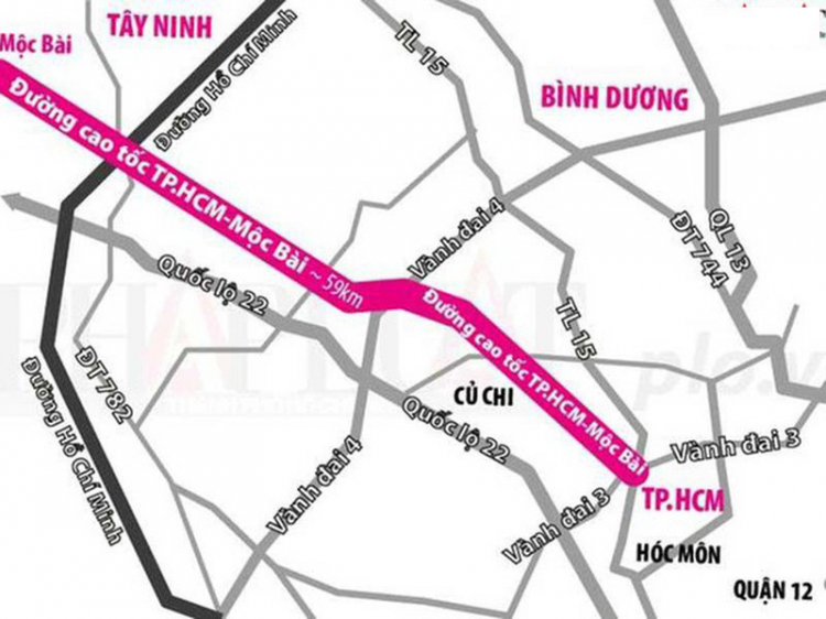 Thông tin mới về dự án tuyến đường cao tốc TP. HCM - Mộc Bài