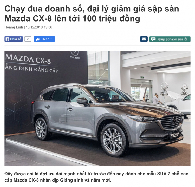 Mazda CX8 - cảm nhận sau 3.000 km Mazda CX8 - cảm nhận sau 3.000 km