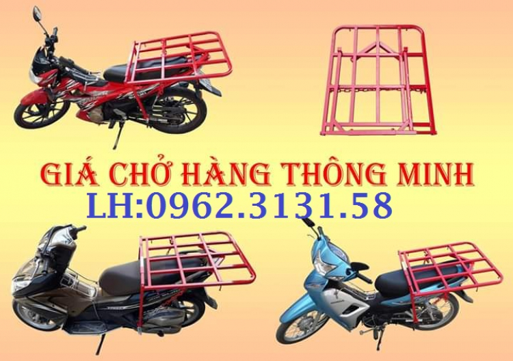 Gía chở hàng xe máy thông minh khả năng chịu tải 150kg