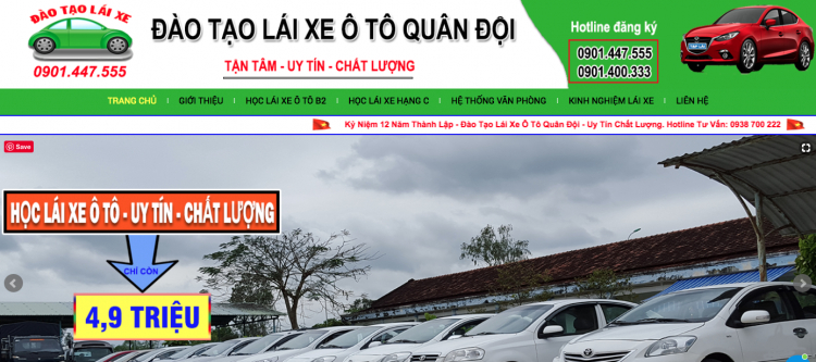 Học bằng lái B2 trung tâm nào?