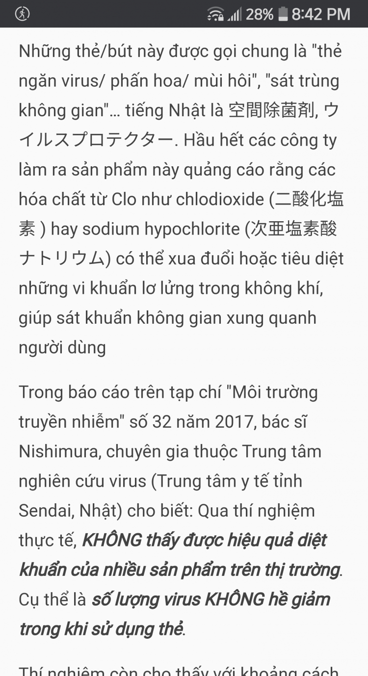 Thẻ đeo diệt khuẩn