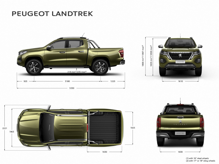 Peugeot Landtrek: bán tải Pháp có cả phiên bản 6 chỗ ngồi