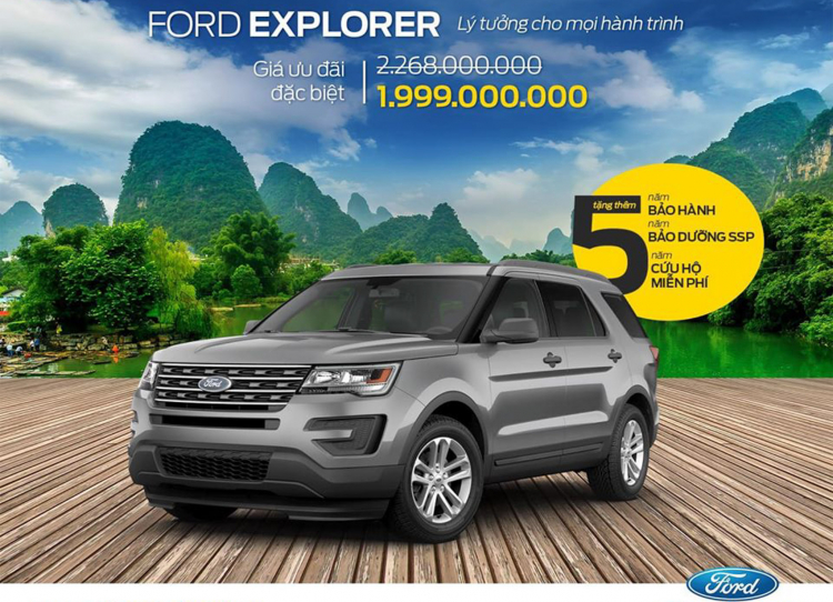 Ford Explorer tại Việt Nam giảm giá còn dưới 2 tỷ đồng, thấp nhất từ trước đến nay