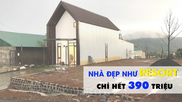 Mẫu nhà đẹp như Resort chỉ hết 390 triệu