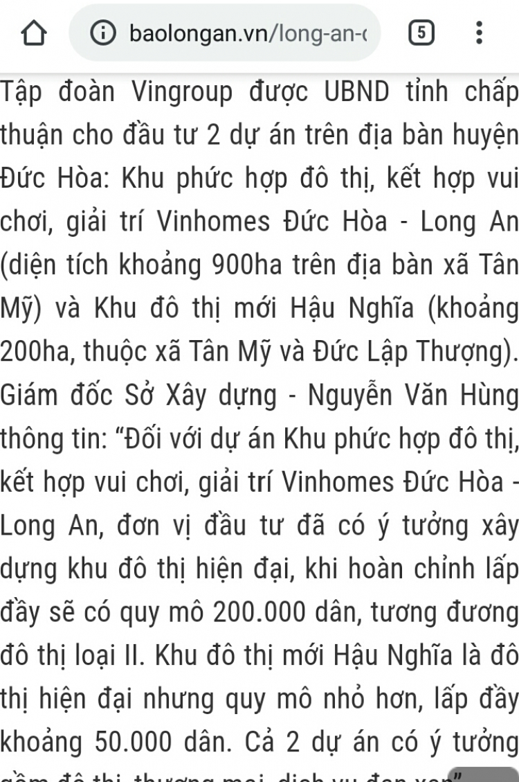 Lựa chọn đầu tư đất đã có sổ ở Long An thời gian này có an toàn?