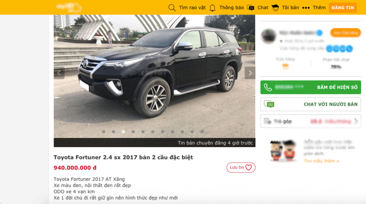 Toyota Fortuner mới giảm giá trăm triệu, xe cũ rớt giá mạnh