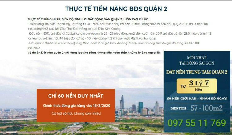 Cần bán 61 nền đất tại Khu Bình Trưng Đông Quận 2. Liền kề dự án 151Ha Phú Nhuận