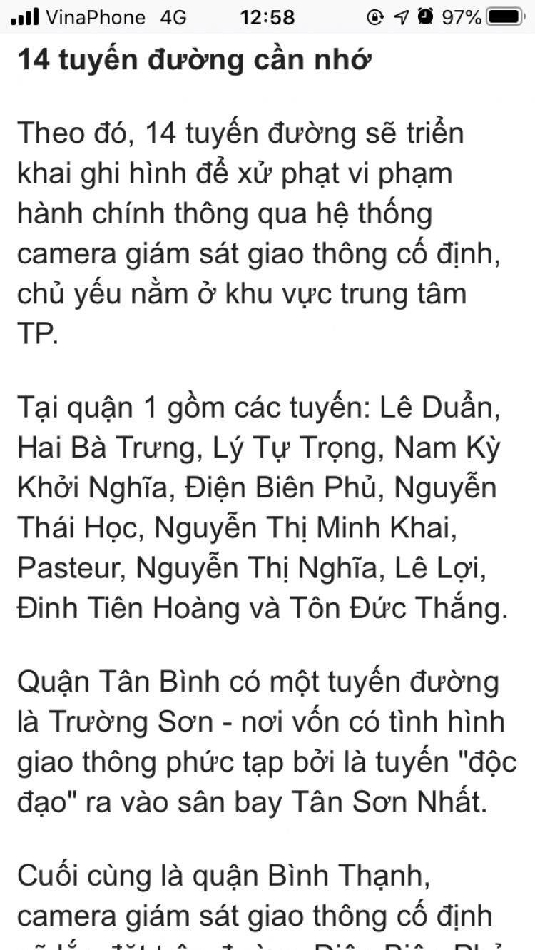 Sẽ phạt nguội trên 14 tuyến đường!