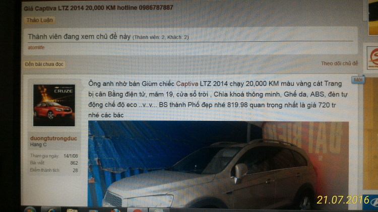 Nên mua Captiva 2009 hiện tại không mấy bác? Nên mua Captiva 2009 hiện tại không mấy bác?