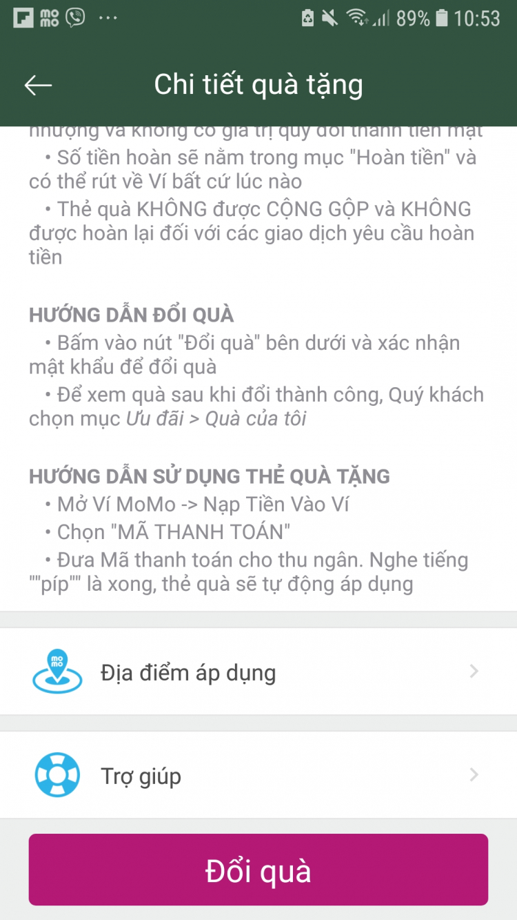 Hỏi mấy anh xài ví MOMO