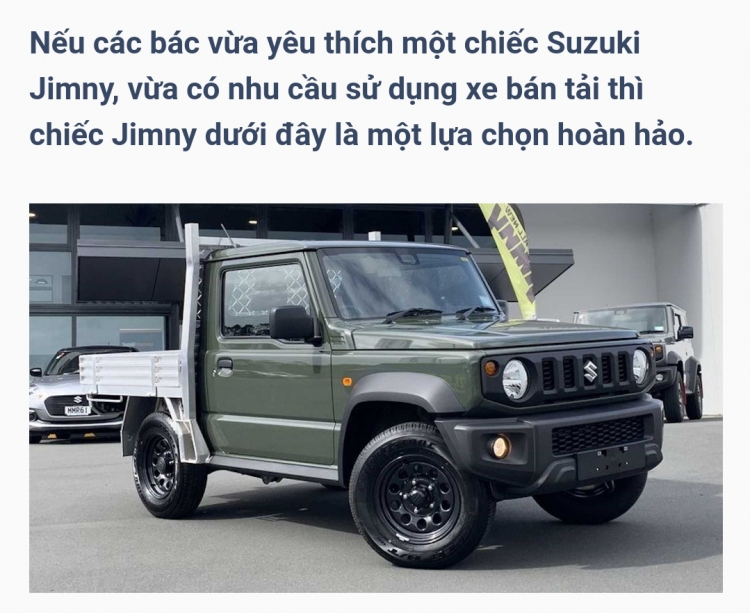Độc đáo với Suzuki Jimny phiên bản bán tải
