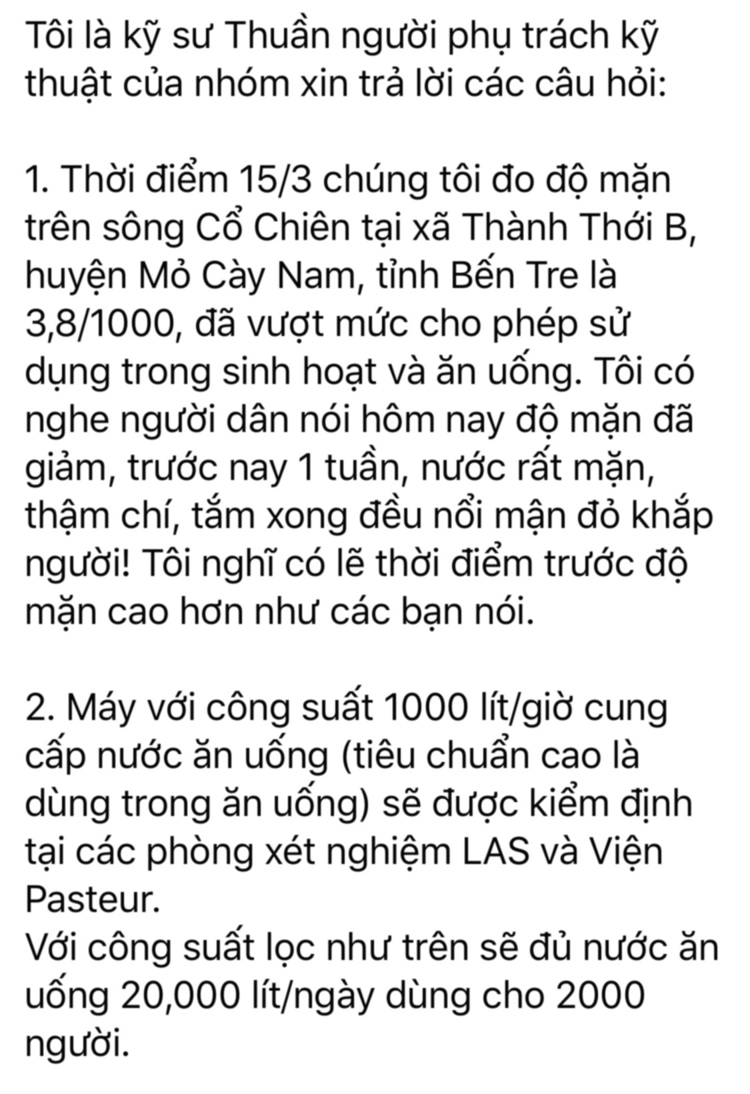 Giúp đỡ bà con miền Tây lắp máy lọc nuoc nhiễm mặn thành nước uống không các bác mợ?