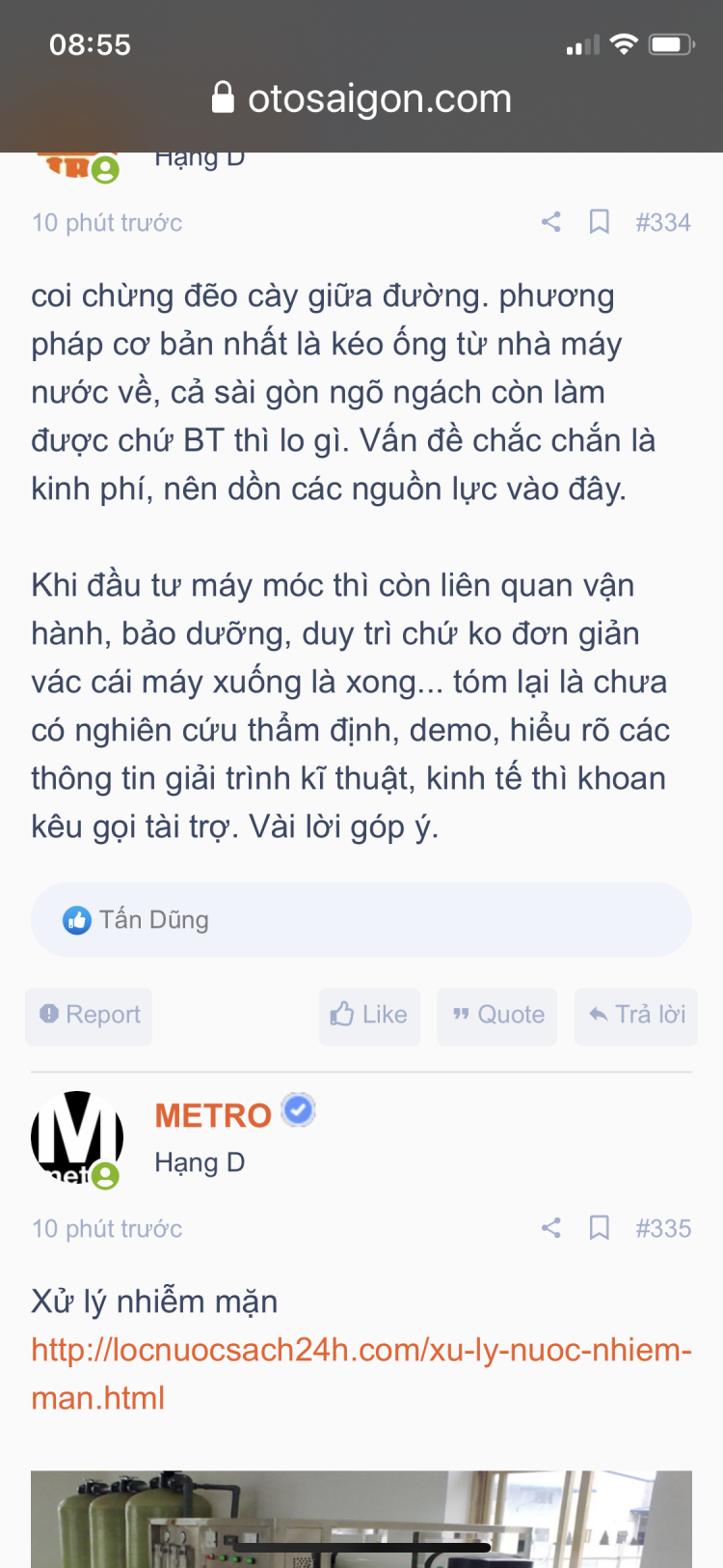 Giúp đỡ bà con miền Tây lắp máy lọc nuoc nhiễm mặn thành nước uống không các bác mợ?