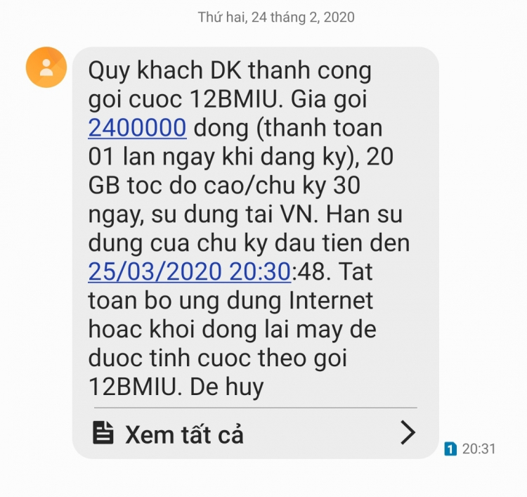 Đăng ky gói 4G của Mobifone?