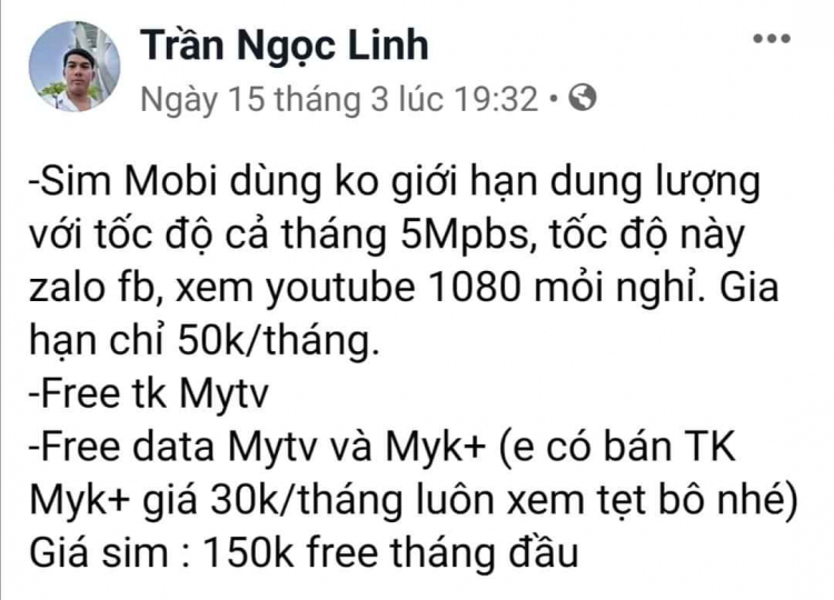 Đăng ky gói 4G của Mobifone?