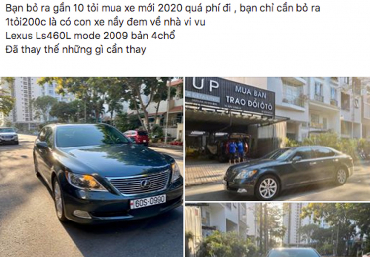 Sedan hạng sang cỡ lớn Lexus LS 460 đời 2009 rao bán với giá ngang Camry