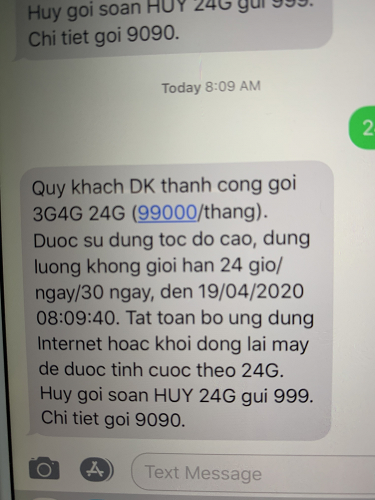 Đăng ky gói 4G của Mobifone?