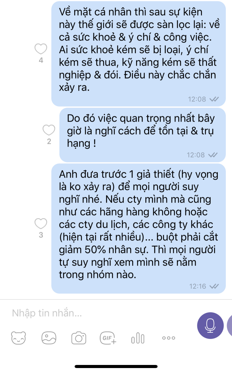 Chia sẻ về tình hình kinh doanh