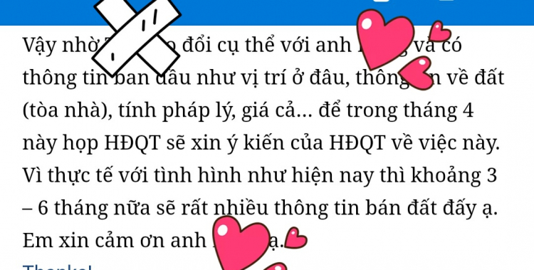 Chia sẻ về tình hình kinh doanh