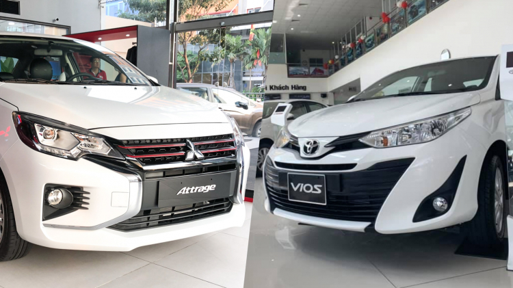 So sánh Mitsubishi Attrage 2020 và Toyota Vios: Chọn thực dụng hay ăn chắc mặc bền?