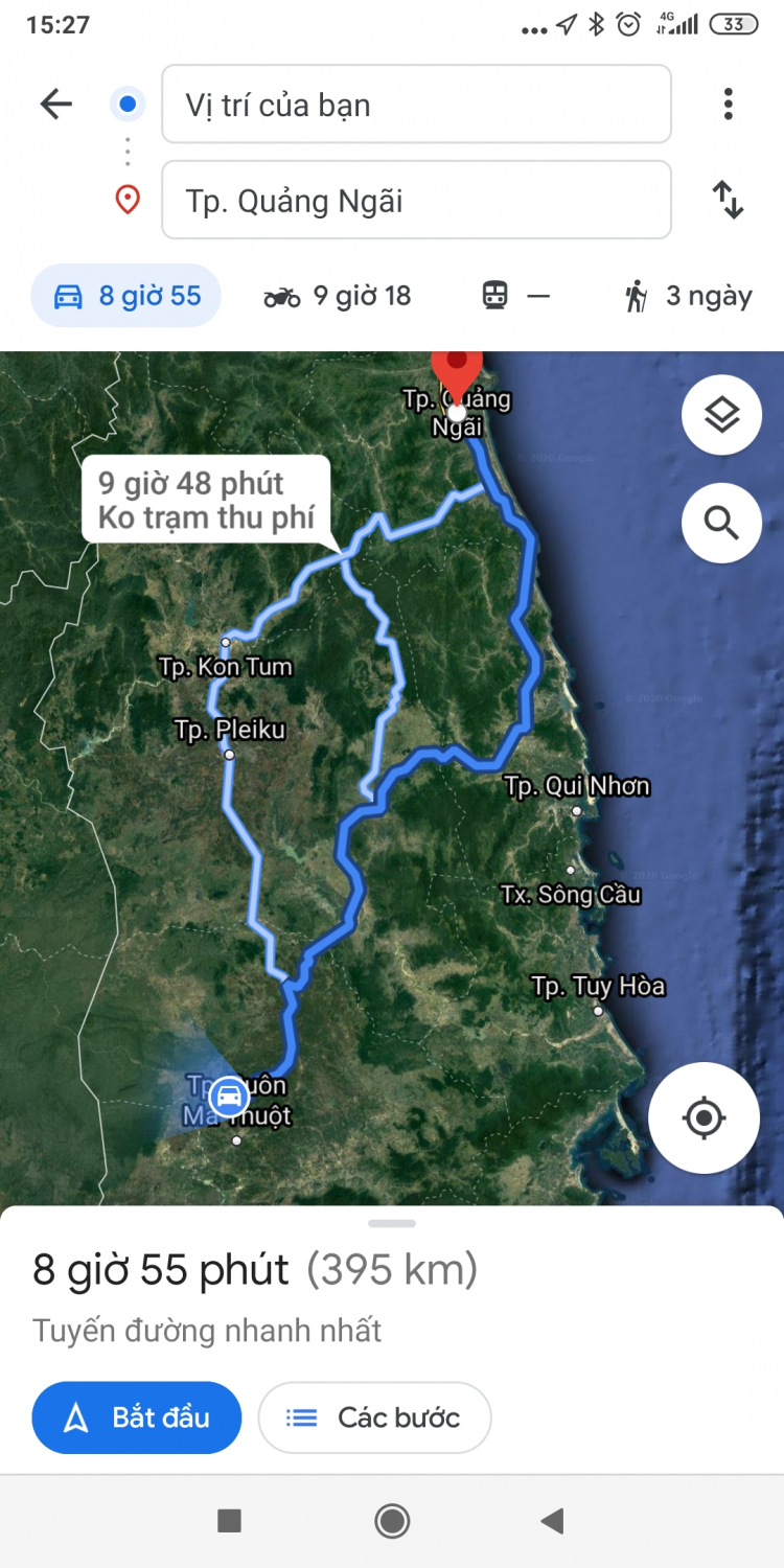 Hỏi về cung đường Buôn Mê Thuột - Tp Quảng Ngãi Hỏi về cung đường Buôn Mê Thuột - Tp Quảng Ngãi