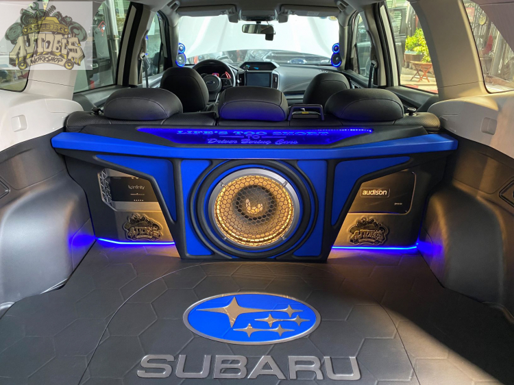 Độ âm thanh cho Subaru Forester với thiết kế đẹp và đơn giản.
