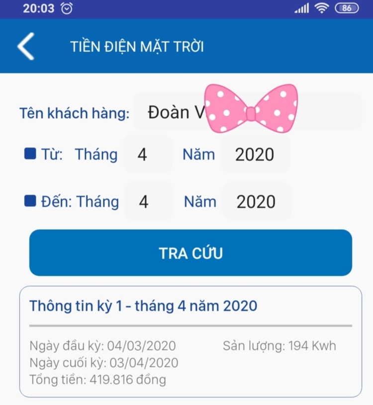 Giá điện tháng tư