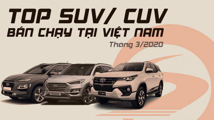 [Infographic] Top CUV/SUV bán chạy tại Việt Nam tháng 3/2020: Fortuner bán tốt, bất chấp đại dịch
