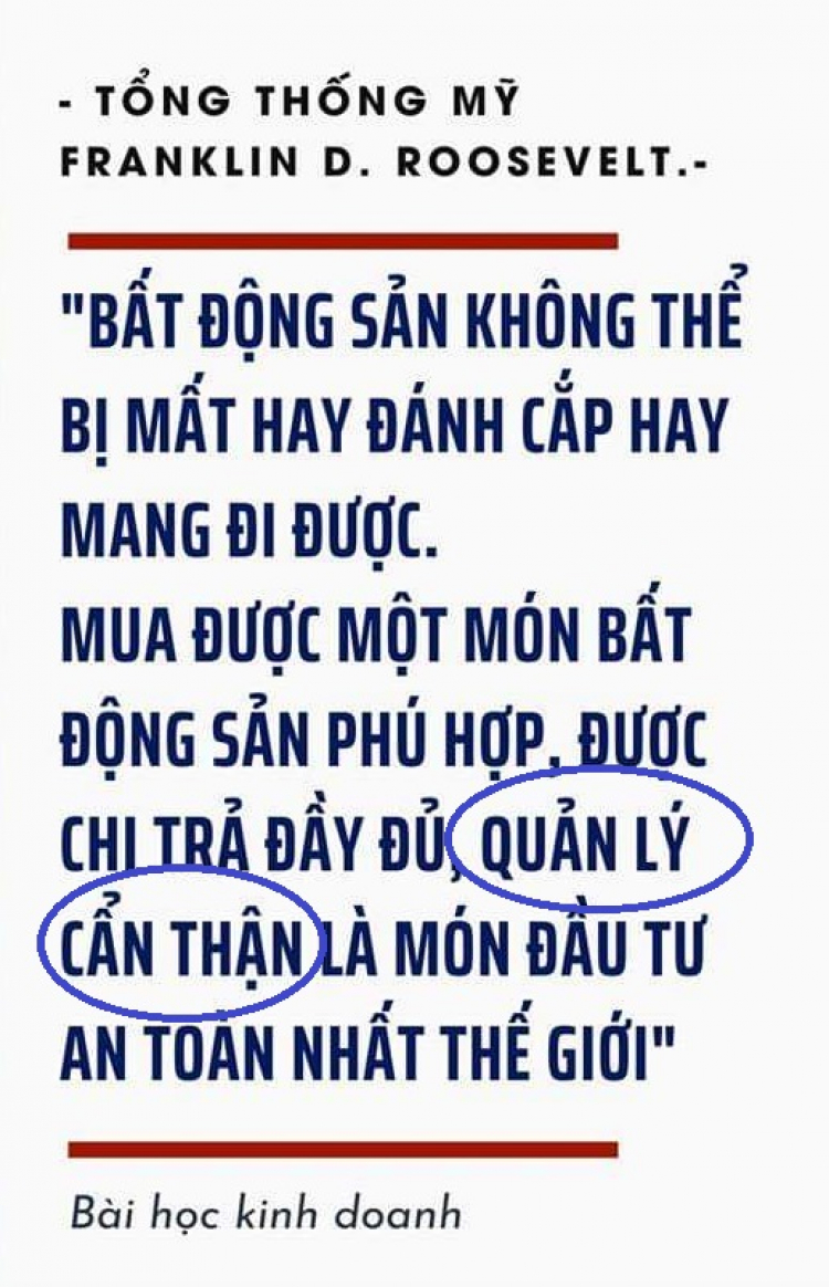 Tổng thống Mỹ nói về BĐS Tổng thống Mỹ nói về BĐS