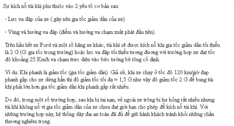 Túi khí đâu rồi?